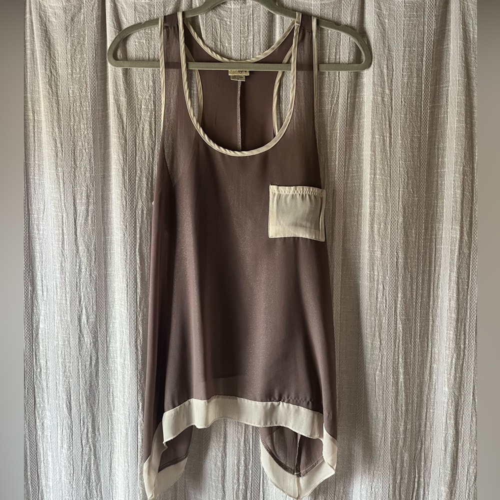 Daytrip Brown and Cream Tank Top